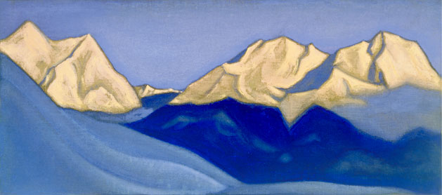 Н.К.Рерих. Гималаи. # 23 [Гималаи [Розовые вершины]]. 1947