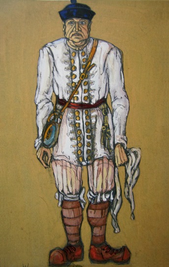 Н.К.Рерих. Эскиз мужского костюма (Слуга). 1912