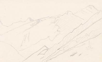 Н.К.Рерих. Набросок (эскиз) горного пейзажа. 1929
