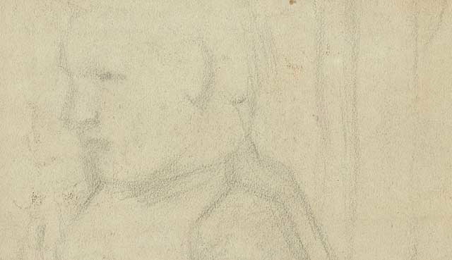 Н.К.Рерих. Эскиз головы мужчины (автопортрет?). Около 1890 г.