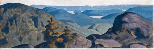 Н.К.Рерих. Долина голубых гор (Горный простор). 1917