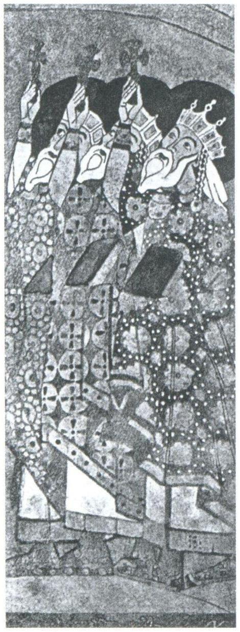 Н.К.Рерих. Три патриарха (фрагмент росписи). 1906