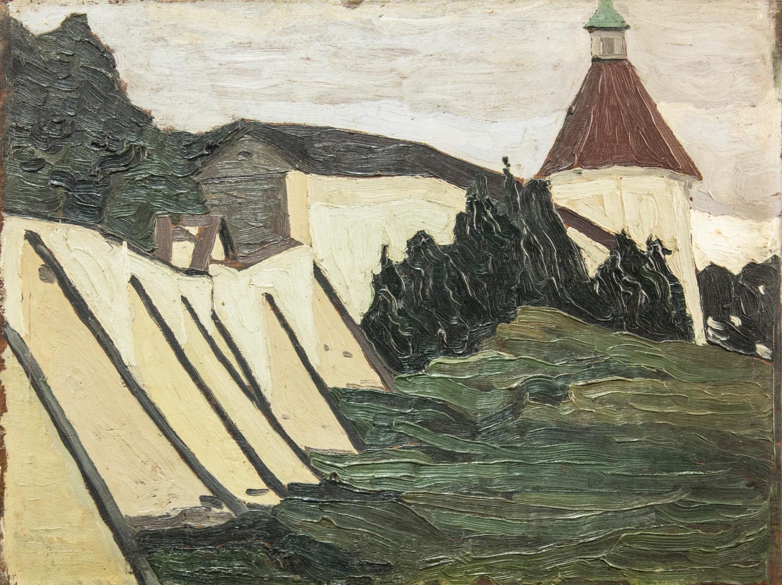 Н.К.Рерих. Валдай. Стены Иверского монастыря. 1904