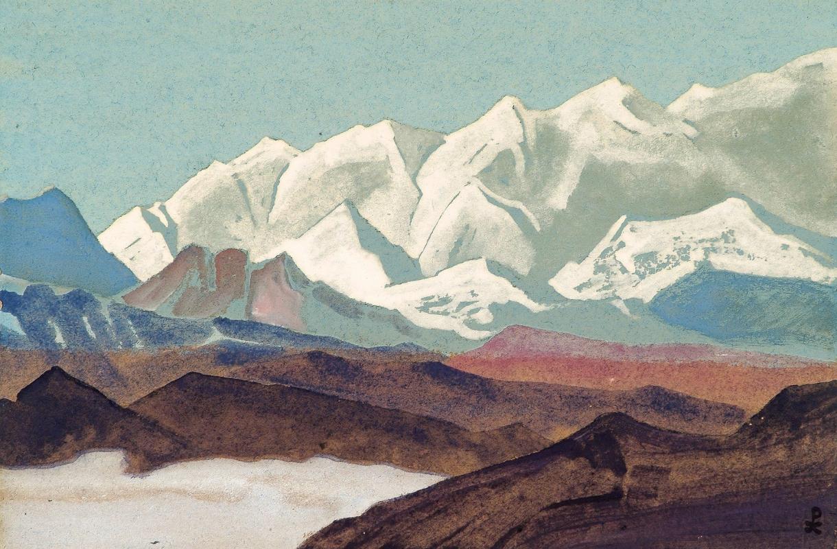 Н.К.Рерих. Гималаи. Цепь Кинченджунги. # 54 [Гималаи. Цепь Канченджанги]. 1936