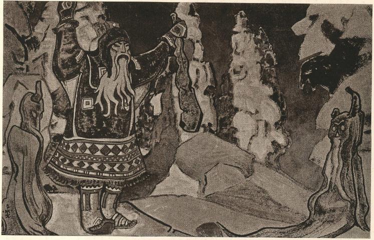 Н.К.Рерих. Зима (Мороз и лешие). 1921