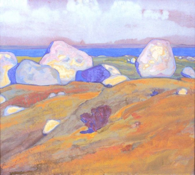Н.К.Рерих. Озеро Пирос. Камни. 1908