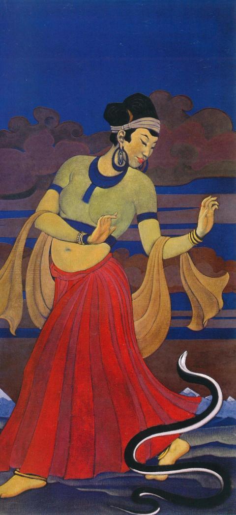С.Н.Рерих. В поисках мудрости (фресковое панно в восточном стиле). 1930