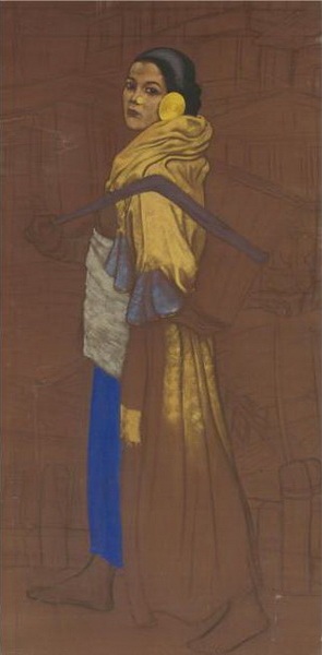 С.Н.Рерих. Женский портрет. Около 1920-х
