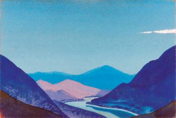 Н.К.Рерих. Гималаи. # 179 [Огни на реке]. 1937