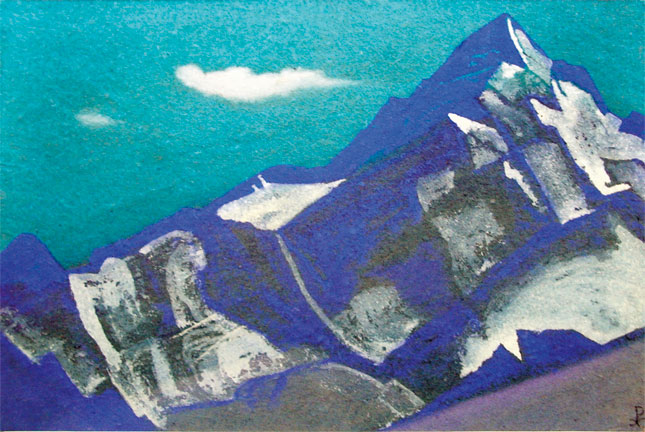 Н.К.Рерих. Гималаи. # 173 [Одинокий пик]. 1938