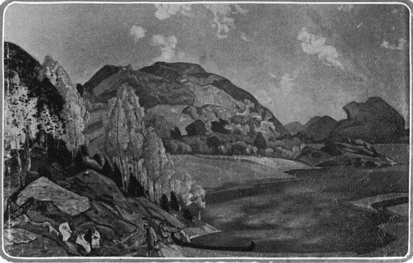Н.К.Рерих. Пейзаж для саги о Вёлунде. # 55 (?). 1917 (?)