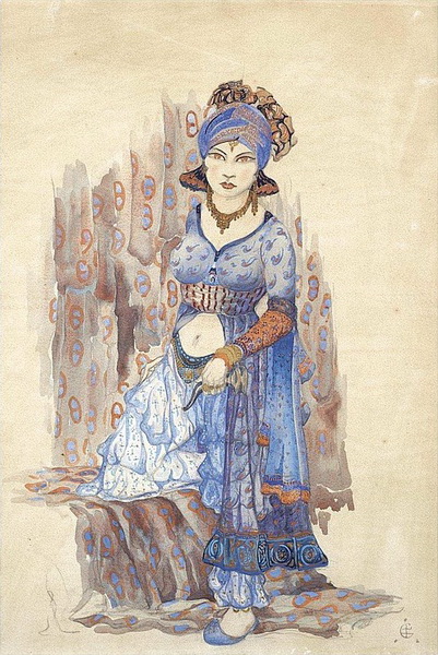 С.Н.Рерих. Тибетская красавица или Персидский костюм. 1923