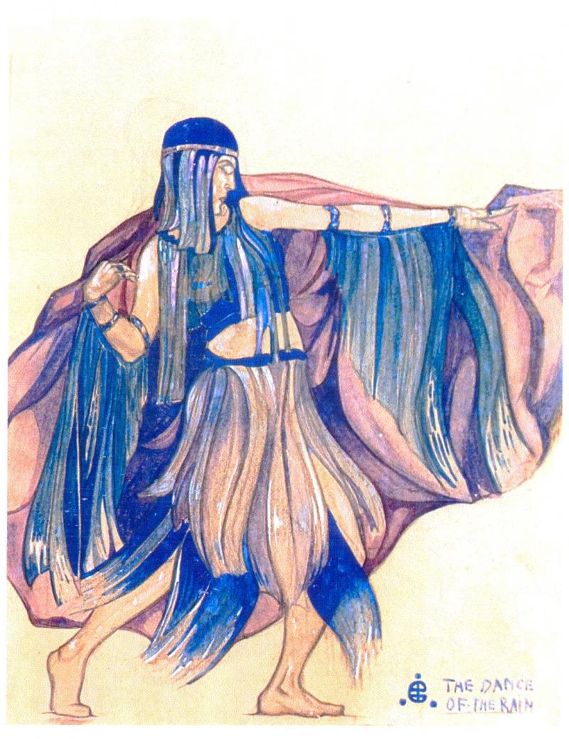 С.Н.Рерих. Танец дождя (эскиз костюма). 1923