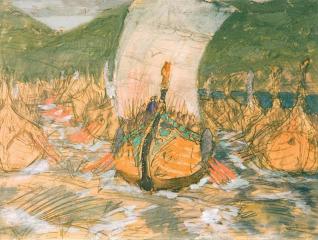 Н.К.Рерих. Поход на Корсунь (эскиз к одноименной картине). Около 1900