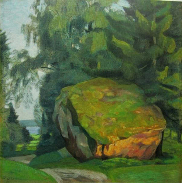 Н.К.Рерих. Пейзаж с придорожным камнем. 1907
