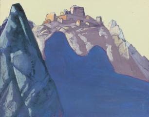 Н.К.Рерих. Ладак. # 68 (Крепость на вершине горы). 1928-1929