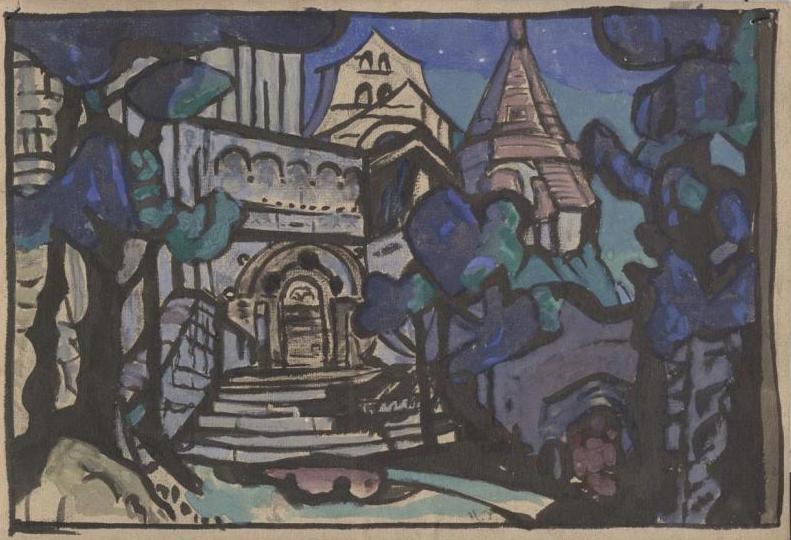 Н.К.Рерих. Эскиз декорации. 1912