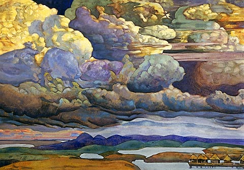 Н.К.Рерих. Небесный бой. 1912