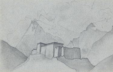 Н.К.Рерих. Эскиз монастыря Шашур в Кейлонге. 1931–1933