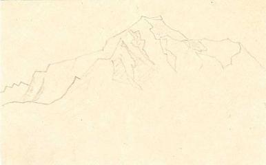 Н.К.Рерих. Беглый набросок горы Dilbury Центрального лахульского хребта. 1931 или 1932