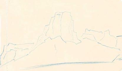 Н.К.Рерих. Беглый набросок горного пейзажа [11]. 1931–1933