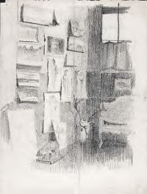 Н.К.Рерих. Угол комнаты художника. 1900