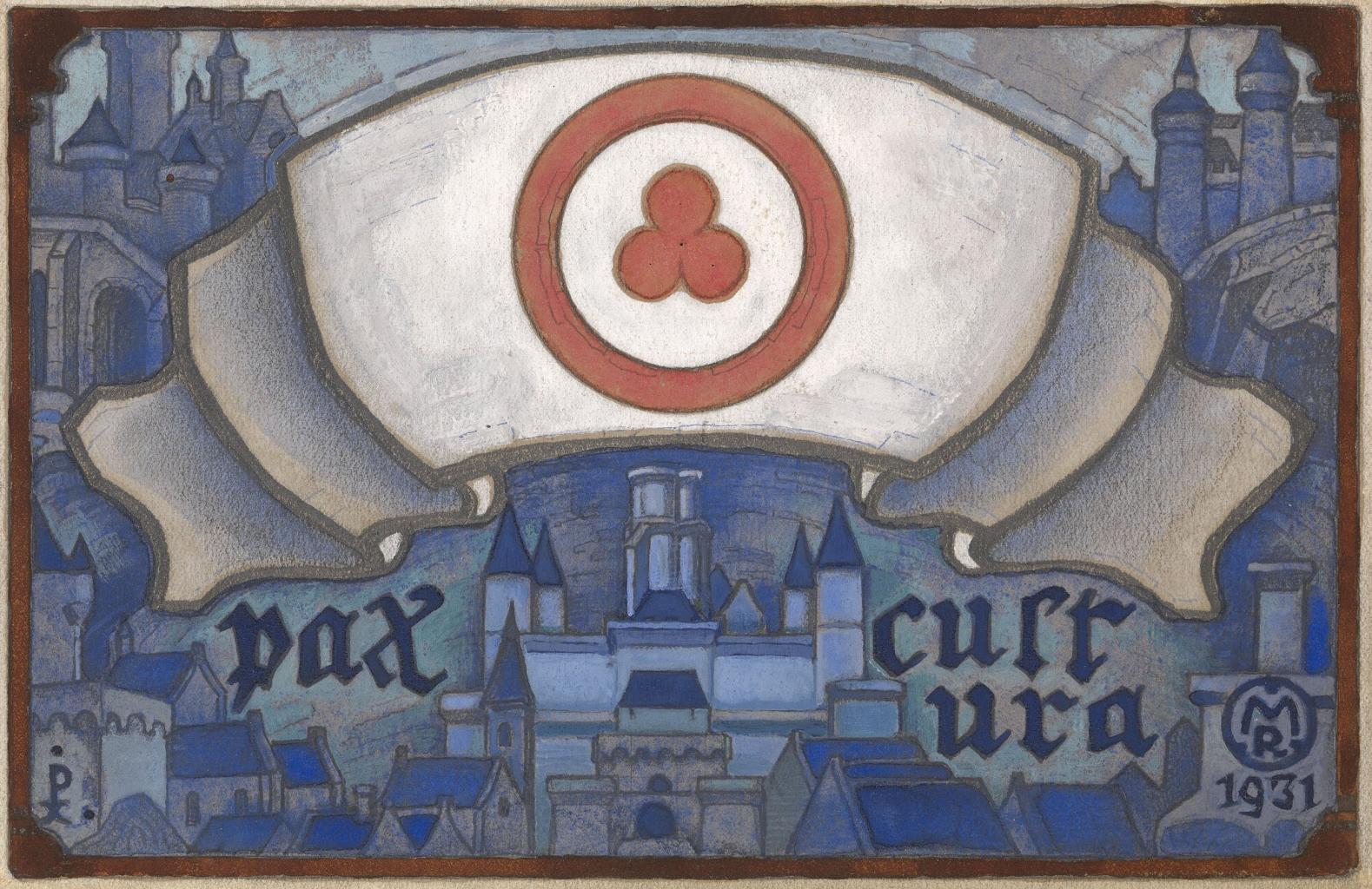 Н.К.Рерих. Знамя Мира. # 38 (вариант для открытки). 1931