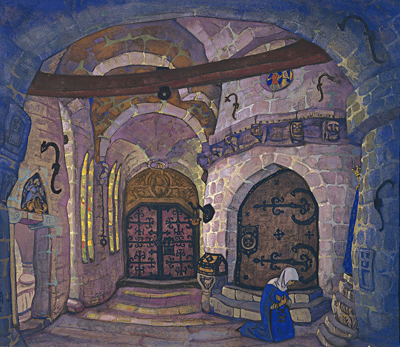 Н.К.Рерих. В монастыре (1). 1914