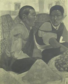 С.Н.Рерих. Непальские и Сиккимские продавцы шафрана. 1924