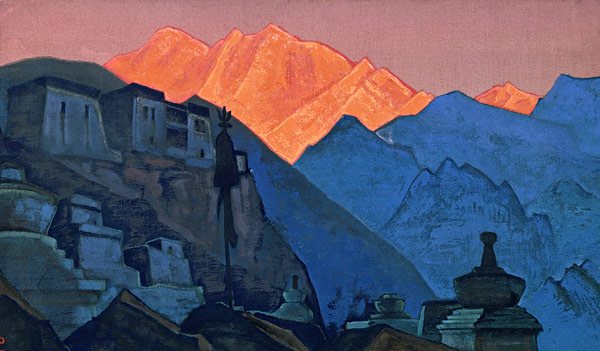 Н.К.Рерих. Тибет. Горящая вершина. 1933 (?)