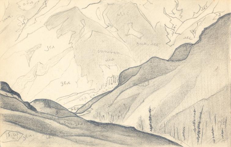 Н.К.Рерих. Гималайский пейзаж. 1931-1933