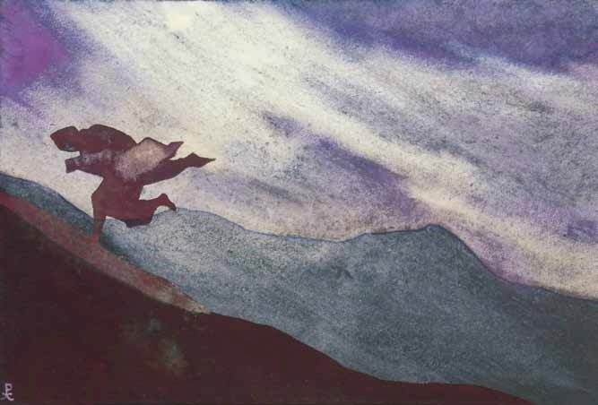 Н.К.Рерих. Буря (эскиз к картине) # 158 [Буря. Эскиз]. 1937