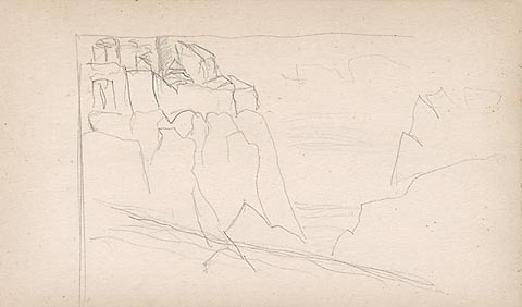 Н.К.Рерих. Берег близ Леденца. Набросок декорации. 1919
