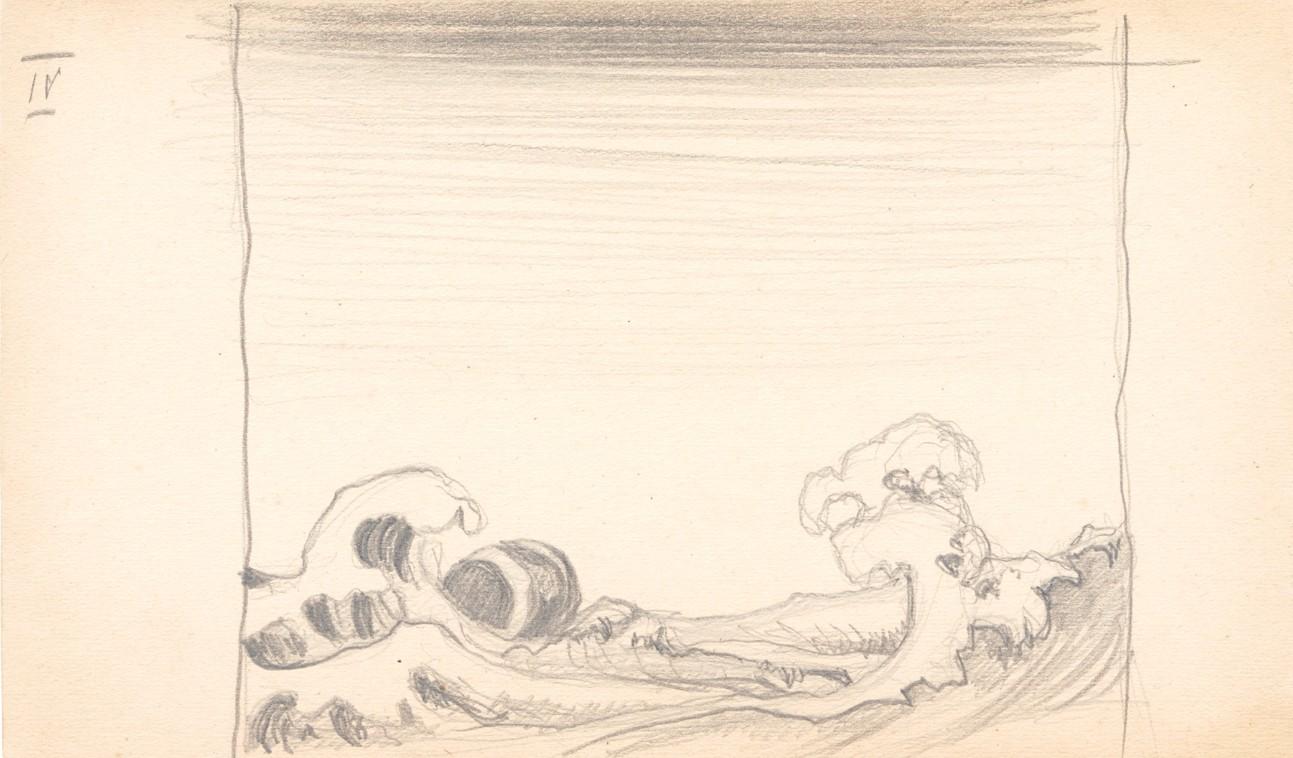 Н.К.Рерих. Море. Рисунок декорации (2-й акт). 1919