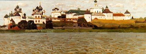 Н.К.Рерих. Ростов Великий. Вид Кремля с озера Неро. 1903
