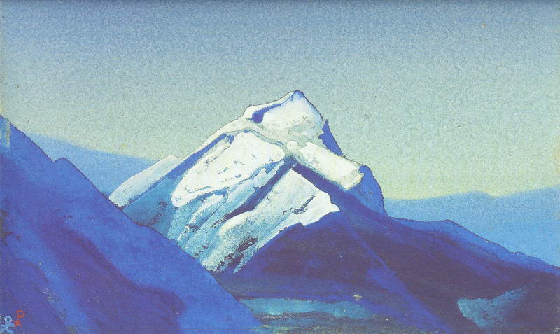 Н.К.Рерих. Гималаи. # 215 [Гималаи [Одинокая вершина]]. 1938