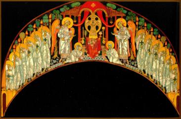 Н.К.Рерих. Трон невидимого Бога (эскиз росписи). 1909