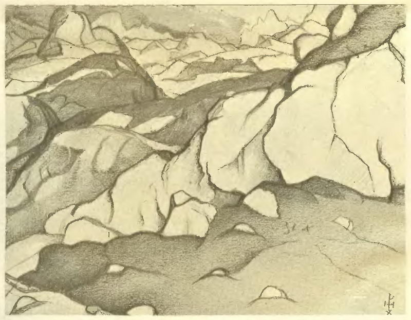 Н.К.Рерих. Рондские скалы. Эскиз. 1911