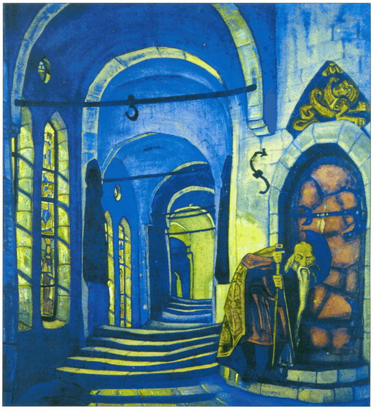 Н.К.Рерих. В монастыре (2). 1914