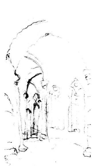 Н.К.Рерих. Интерьер готического собора [набросок]. 1912