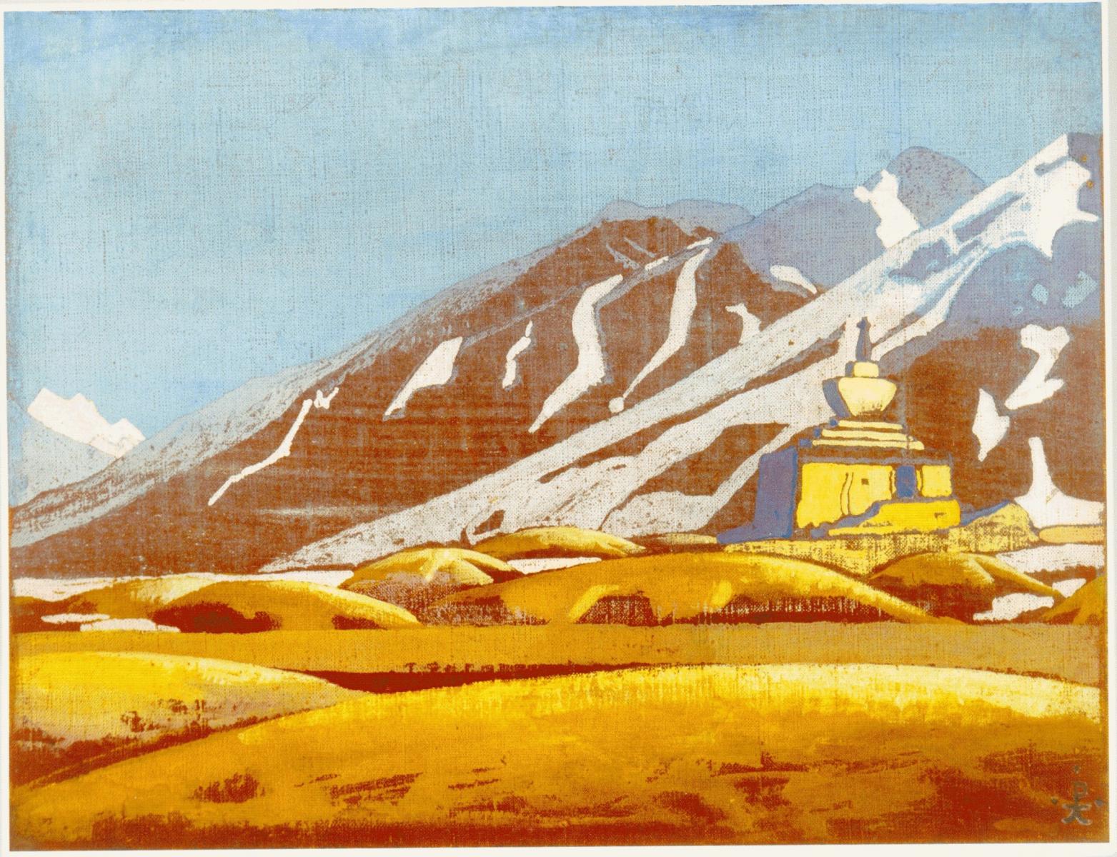 Н.К.Рерих. Ступа у подножия горы. 1925