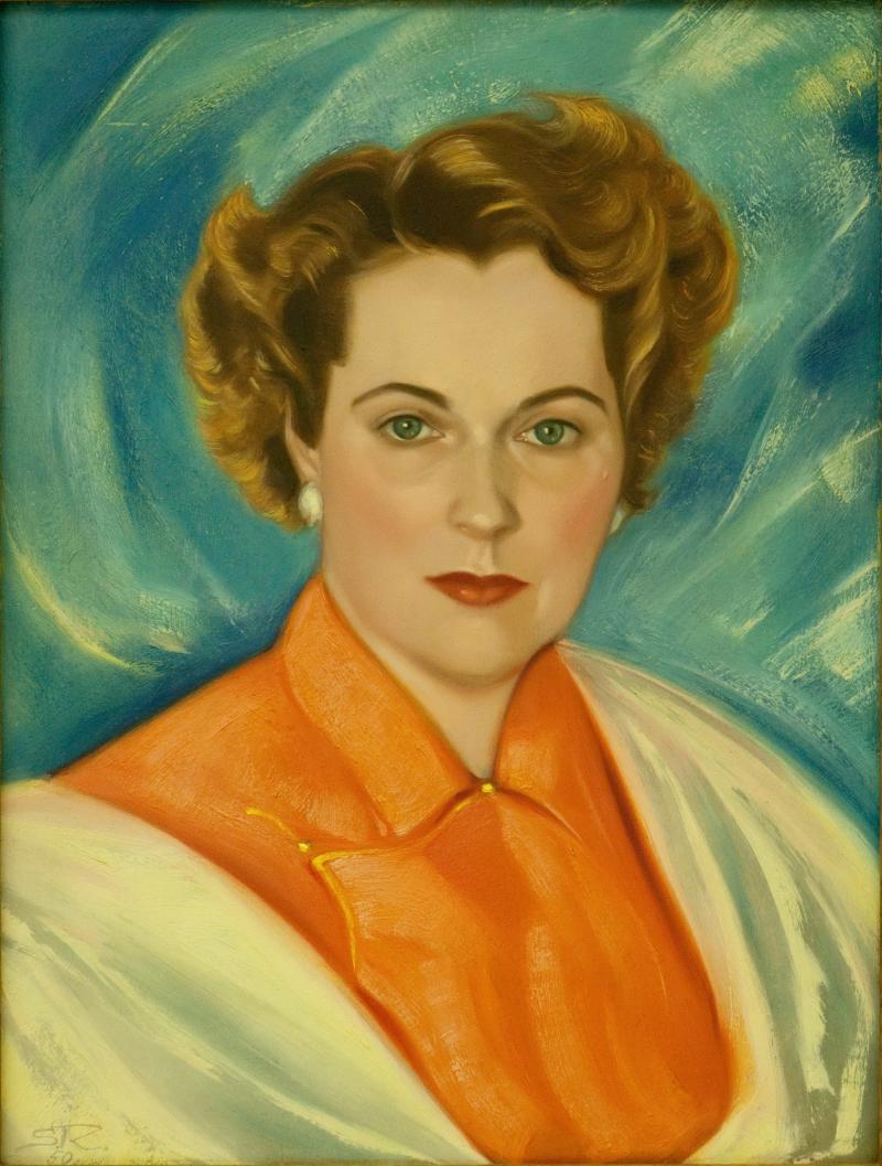 С.Н.Рерих. Портрет г-жи Кэтрин Кэмпбелл. 1950