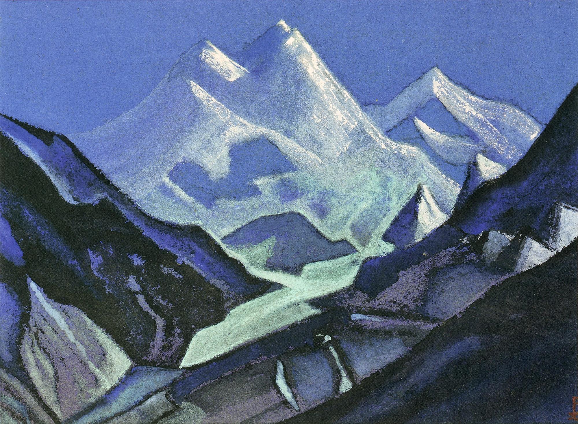 Гималаи картины. Н. К. Рерих. Гималаи (1941 г.). Рерих Гималаи картины.