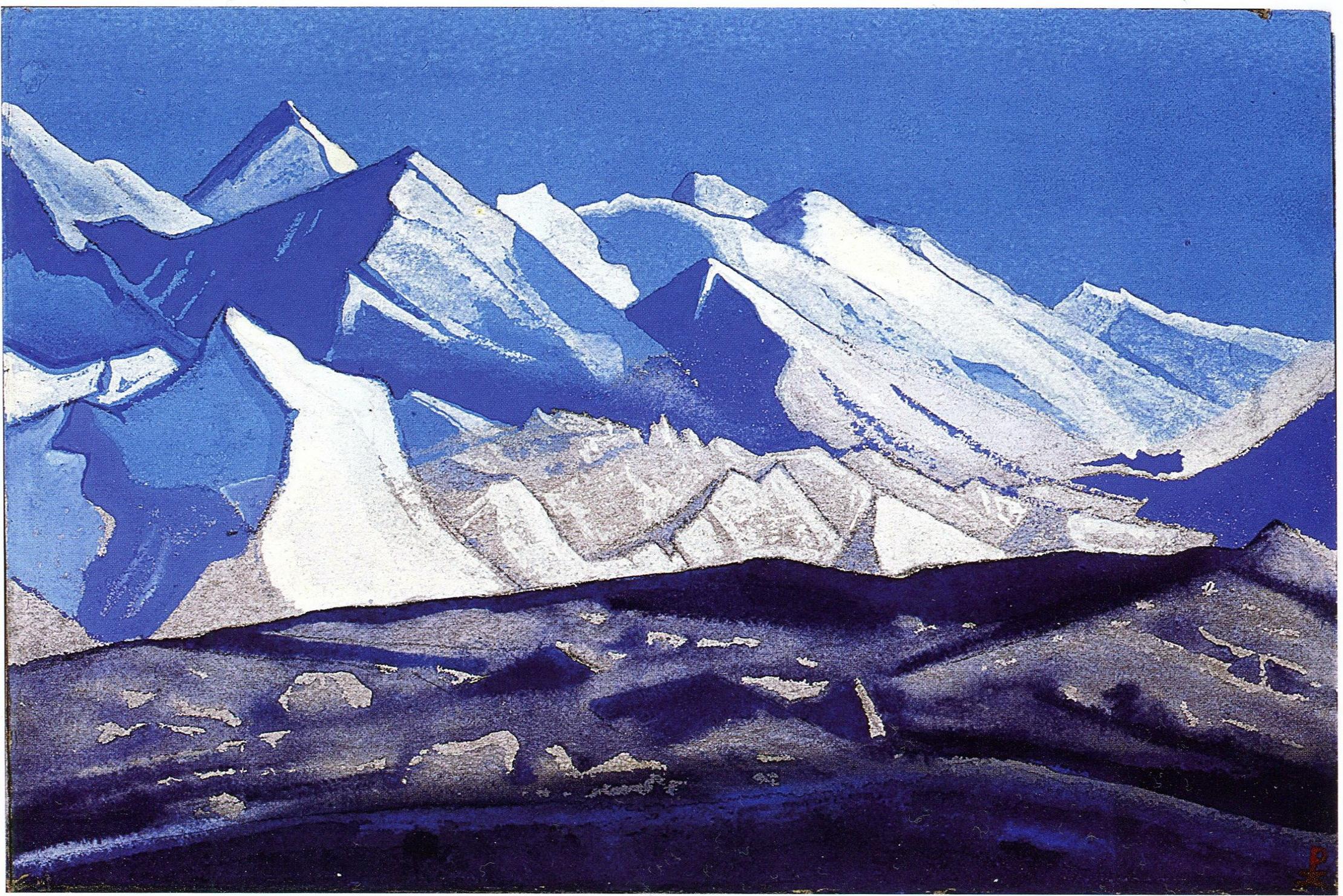 Завершилась экспедиция рериха. Рерих Гималаи картины. Картины Рериха Николая Гималаи.