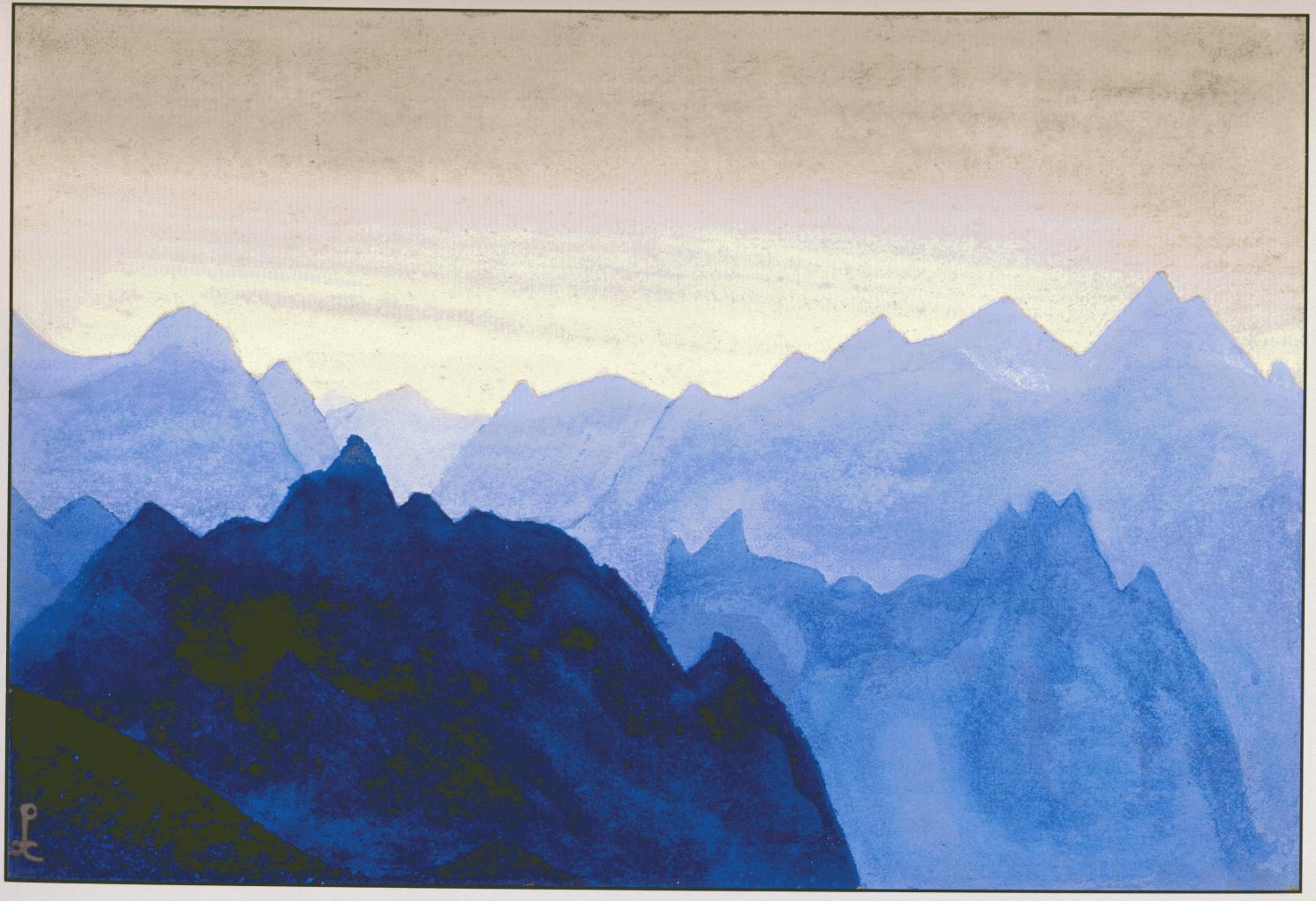 Н.К.Рерих. Вершины. # 44 [Вершины [Синие дали]]. 1940