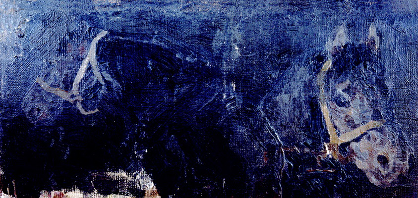 Н.К.Рерих. Головы лошадей (Эскиз к картине «Наезжает Иван-царевич на избушку убогую»). 1894