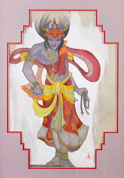 С.Н.Рерих. Тибетский костюм. 1923