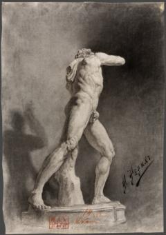 Н.К.Рерих. Академический рисунок с гипса. Экзаменационная работа. 1893