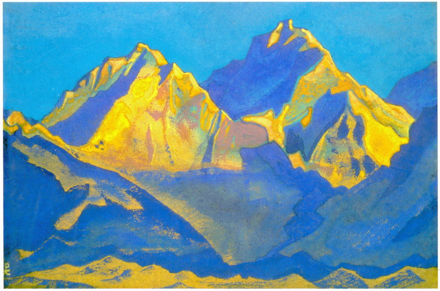 Тайна лазоревых гор. Рерих Канченджанга Гималаи. Рерих Гималаи картины.