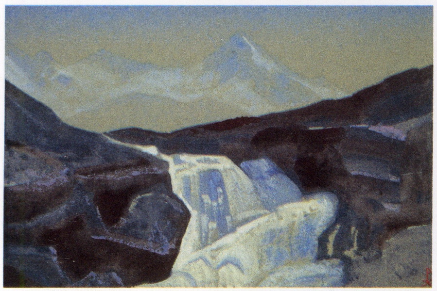 Н.К.Рерих. Водопад (Сантана) # 141 [Гималаи. Водопад]. 1937